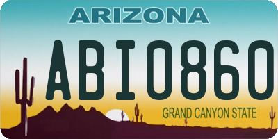 AZ license plate ABI0860