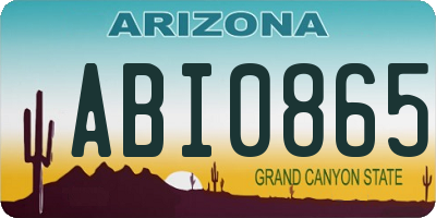 AZ license plate ABI0865