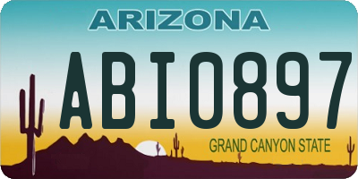 AZ license plate ABI0897