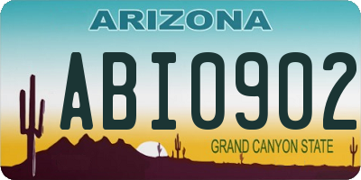 AZ license plate ABI0902