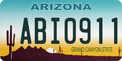 AZ license plate ABI0911