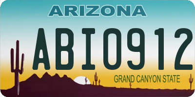AZ license plate ABI0912