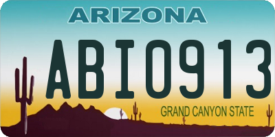 AZ license plate ABI0913