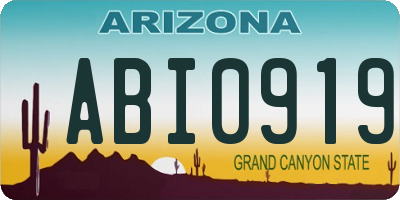 AZ license plate ABI0919