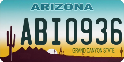 AZ license plate ABI0936