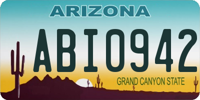 AZ license plate ABI0942