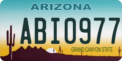 AZ license plate ABI0977