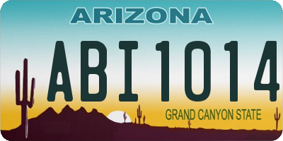 AZ license plate ABI1014
