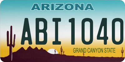 AZ license plate ABI1040