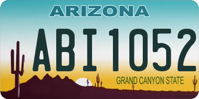 AZ license plate ABI1052