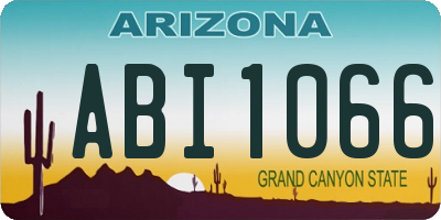AZ license plate ABI1066