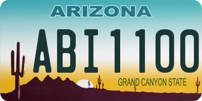 AZ license plate ABI1100