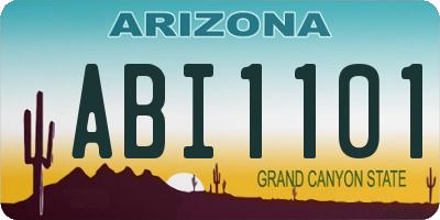 AZ license plate ABI1101