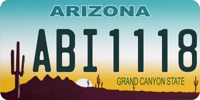 AZ license plate ABI1118