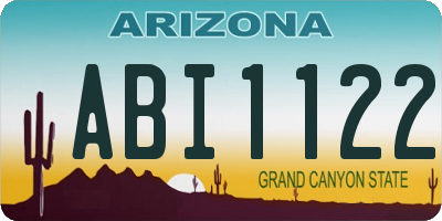 AZ license plate ABI1122