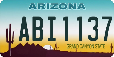 AZ license plate ABI1137