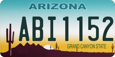 AZ license plate ABI1152