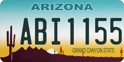AZ license plate ABI1155