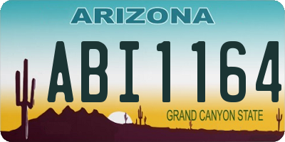 AZ license plate ABI1164