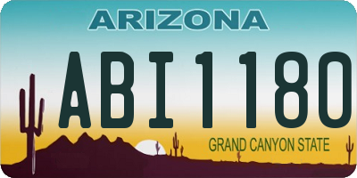AZ license plate ABI1180