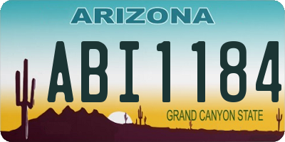 AZ license plate ABI1184