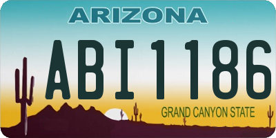 AZ license plate ABI1186