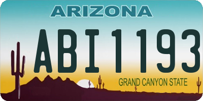 AZ license plate ABI1193