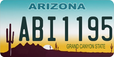 AZ license plate ABI1195