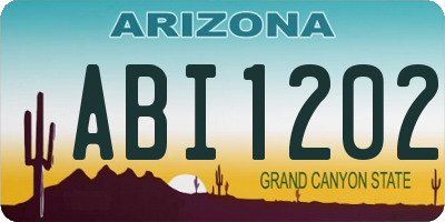 AZ license plate ABI1202