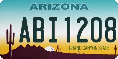 AZ license plate ABI1208