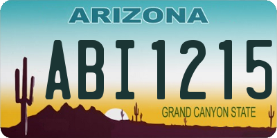 AZ license plate ABI1215