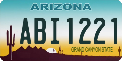 AZ license plate ABI1221