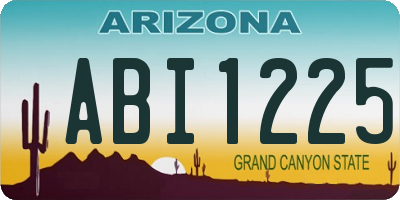 AZ license plate ABI1225