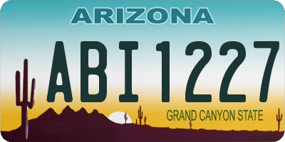 AZ license plate ABI1227