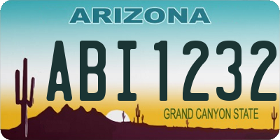 AZ license plate ABI1232