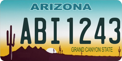 AZ license plate ABI1243