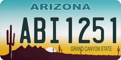AZ license plate ABI1251