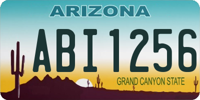 AZ license plate ABI1256