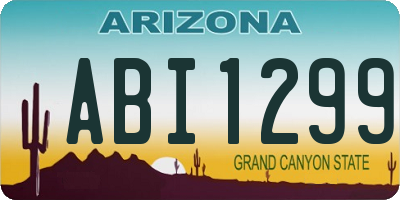AZ license plate ABI1299