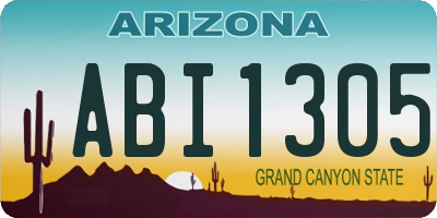 AZ license plate ABI1305