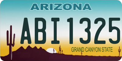 AZ license plate ABI1325