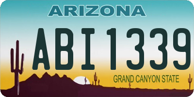 AZ license plate ABI1339