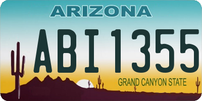 AZ license plate ABI1355