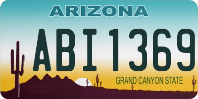 AZ license plate ABI1369