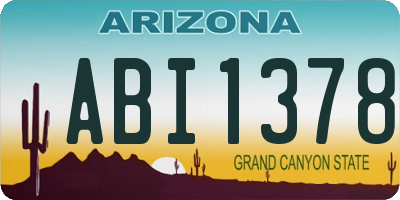 AZ license plate ABI1378
