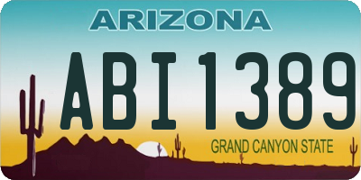 AZ license plate ABI1389