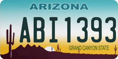 AZ license plate ABI1393