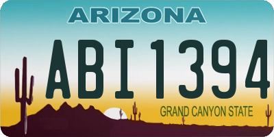 AZ license plate ABI1394