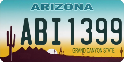 AZ license plate ABI1399