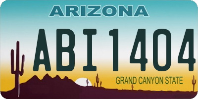AZ license plate ABI1404